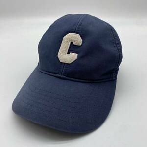 【現行】 CELINE セリーヌ ベースボール キャップ 帽子 イニシャル C ロゴ 刺繍 調節可能 S ネイビー ユニセックス