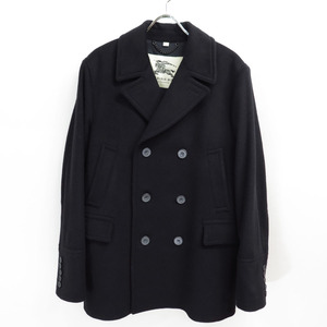 BURBERRY LONDON WOOL CASHMERE PEA COAT MEN