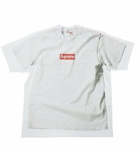 【美品】シュプリーム 24SS ×MM6 Maison Margiela Box logo Tee ボックスロゴ 半袖Tシャツ サイズL ホワイト エムエムシックス [C128L005]