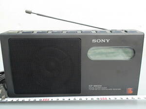 ★★とても美品★★SONY AM/FMラジオ ICF-M400V ワイドFM対応 ★シンセサイザーチューニングなので同調がずれることが無く快適です★