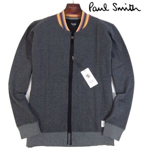 K土11848新品▼ ポールスミス マルチストライプ ジップアップブルゾン 【 M 】 ジップアップ スウェット ブルゾン Paul Smith グレー系