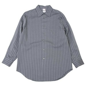 アルマーニコレツィオーニARMANI COLLEZIONI レーヨンコットンストライプシャツ グレーL位