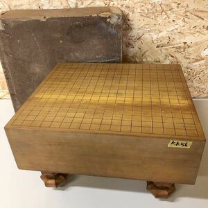 昭和35年 購入 囲碁盤 木製 脚付 碁盤 約45×40.5 高約27cm KK55