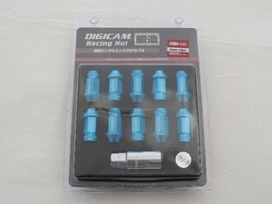 DIGICAM デジキャン レーシングナット ライトブルー M12×1.5 45mm 20本SET ホンダ アコード CU1/2 CL7/8/9 H14/10～H25/3