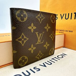 3898【ほぼ極美品】LOUIS VUITTON ルイヴィトン モノグラム ポルトフォイユマルコ 二つ折り財布 小銭入れ付 ウォレット M61675/CA0016