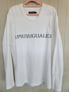 1PIU1UGUALE3 長袖カットソー ホワイト サイズ6 tシャツ　AKM wjk 