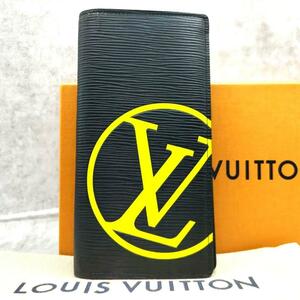 鑑定済【限定品・美品・希少】LOUIS VUITTON ルイヴィトン エピ ポルトフォイユ・ブラザ LVサークル 長財布 M67910 メンズ レディース