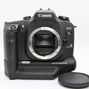 【美品】Canon キヤノン EOS 7s ボディ+BP-300 バッテリーパック セット 動作確認済 フィルム 一眼レフ カメラ BATTERY PACK