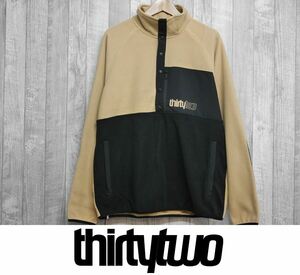 【新品:SALE】24 ThirtyTwo REST STOP ANORAK - BLACK/TAN - M 撥水 ミドルレイヤー ジャケット スノーボード パーカー 正規品