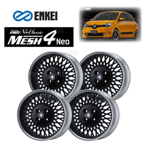 ENKEI エンケイ MESH4 Neo (ローディスク/ブラック) 7.5J x 17インチ +30 PCD100 4穴 4本セット (MESH4NEO-L-D018-B-4S