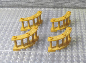 ◆レゴ∥LEGO【フェンス(スピンドル1/4円/4x4x2)/パールゴールド 4個】#21229◆正規品 [R91589]