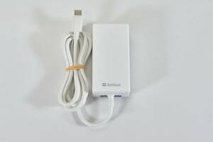 SoftBank 共通 Type-C 急速充電 ACアダプタ/27W高出力/SB-AC22-TCPD/USB-C急速充電器/スマートフォン用アダプター/ケーブル長さ1.5m/中古品