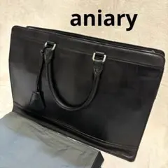 【美品】希少⭐️aniary ビジネスバッグ A4レザー 内側迷彩柄 保存袋あり