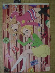 アイカツ!(夏樹みくる 新条ひなき)、ディバインゲート(アカネ アーサー) 両面ピンナップポスター