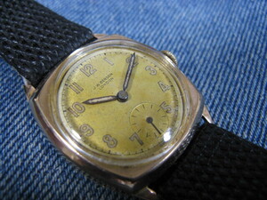 1949年製 J.W.BENSON J.W.ベンソン 9K金無垢ローズゴールド ブリティッシュウォッチ 英国アンティーク手巻腕時計 稼働品 注油済み