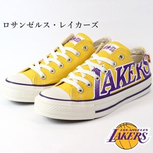 新品 未使用 コンバース 23.0cm オールスターＲ NBA OX ロサンゼルス・レイカーズ コラボスニーカー CONVERSE×NBA