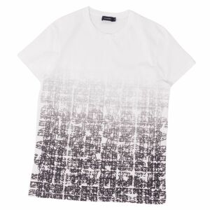 美品 ジルサンダー JIL SANDER Tシャツ カットソー ショートスリーブ コットン トップス メンズ S ホワイト/ブラック cf09or-rm05r07144