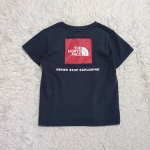 【送料無料】THE NORTH FACE　 ノースフェイス　半袖　Tシャツ　120cm　ロゴ　ネイビー　キッズ　子供服