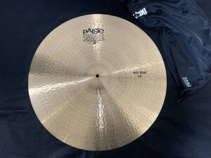 送料無料 美品 廃番 PAISTE 2002 BIG BEAT 24 CRASH RIDE CYMBAG 付 パイステ ビッグビート クラッシュ ライド シンバル 