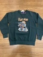 THE FLAT HEAD FN-SWC-216 SWEAT SHIRT KAMIKAZE グリーン 42サイズ