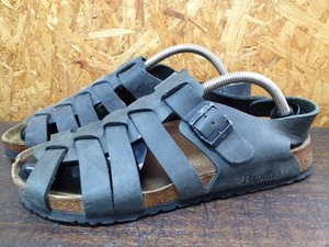 ビルケンシュトック パピリオ 43　28CM　ヌバック ブラック サンダル Papilio BIRKENSTOCK　グラディエーター