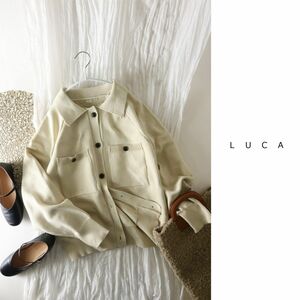 2023-24AW☆ルカ LUCA☆洗える 衿付ポロニットジャケット☆A-O 5453