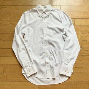 定番 2.5万 新宿伊勢丹購入 GANT ガント BD コットン 長袖 シャツ S 白 高密度でハリと艶のあるピンポイントオックスフォードコットン 