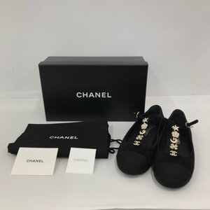 CHANEL シャネル Tストラップ パンプス C33285 サイズ36C 保管袋 箱付き【CLAR0026】