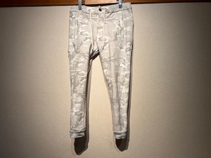 ♪送料無料★AKM★パンツ★Original Stretch Jersey★最強スウェット★Sweat Camo Rib Pants★カモ★品番 J019 CNU049★白★white★S♪