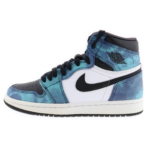 NIKE ナイキ WMNS AIR JORDAN 1 HIGH OG Tie-Dye ウィメンズ エアジョーダン1 タイダイ ハイカットスニーカー US6/23cm CD0461-100 ブルー