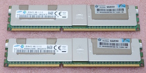 ☆Samsung M386B4G70DM0-CMA3Q 2枚セット *PC3-14900L/DDR3-1866 ECC LoadReduced 240Pin DDR3 LRDIMM 64GB(32GB x2) 動作品