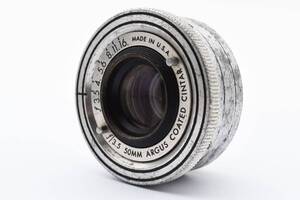 #1558★希少レンズ★ARGUS COATED CINTAR 50mm F3.5 アーガス コーテッド シンター レンジファインダー レンズ★