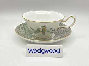 WEDGWOOD ウェッジウッド HUMMING BIRDS Peony Shape Tea Cup & Saucer ハミングバード ピーオニーシ ェープ ティーカップ＆ソーサー *T706