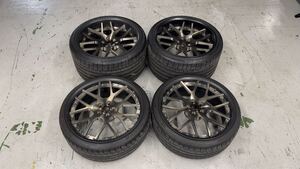 美品！HYPER FORGED C7 20インチ 10.0J+21 12.5J+45 PCD108 タイヤ付き フェラーリ Ferrari ハイパーフォージド