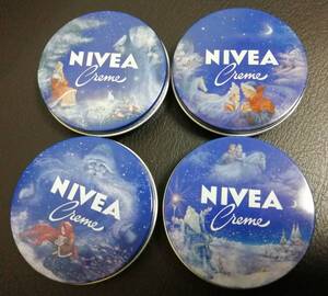 レア 稀少 ニベア NIVEA クリーム ロシア限定デザイン ロシアのおとぎ話 クリスマス 青缶 75ml×4 セット 未使用 送込