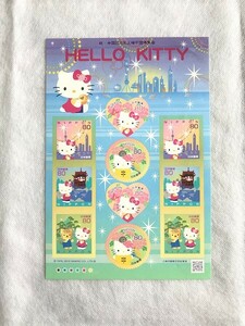 未使用 切手 シール ハローキティ HELLO KITTY 中国2010上海万国博覧会 80円10枚シート 額面800円/グリーティング/サンリオ/キティちゃん/9