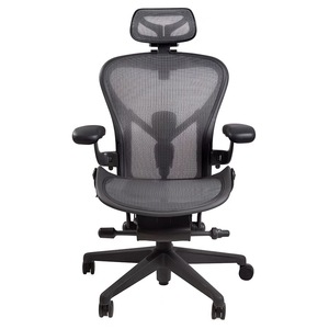 未使用品 新型 Herman Miller ハーマンミラー　アーロンチェア リマスタード フル装備 Aサイズ ヘッドレスト付 原価21万