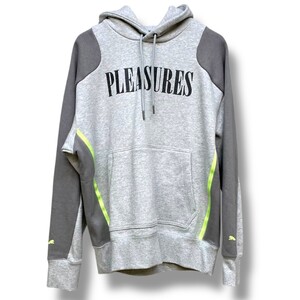 PUMA × PLEASURES Hoodie フーディー Sサイズ グレー 624094-04 プーマ プレジャーズ プルオーバーパーカー