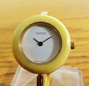 【セール　限定1個お早めに】　GUCCI グッチ 11/12.2 QZ QUARTZ クォーツ 白文字盤 バングルウォッチ チェンジベゼル 1色 ゴールド 腕時計 