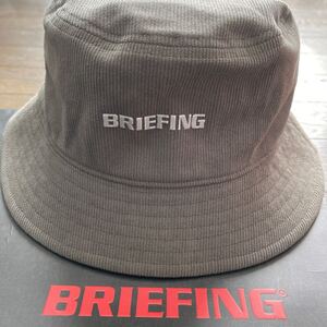 送料無料BRIEFING GOLFブリーフィング最新秋冬BG NEWロゴCORDUROYバケットハット起毛保温性蒸れ軽減STRETCHライナーOlive(お買得L)新品