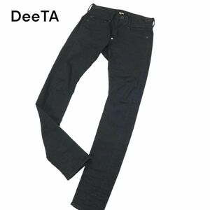 DeeTA ディーティーエー DTA-008W ATHLETE SLIM BOLT★ ストレッチ スリム ボルト デニム パンツ ジーンズ Sz.26　メンズ 黒　I4B00597_3#R