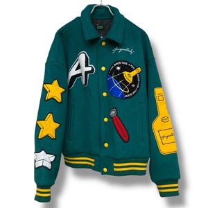 A FEW GOOD KIDS ROCKET COLLEGE JACKET Lサイズ グリーン アフューグッドキッズ ロケットカレッジ スタジアムジャンパー スタジャン