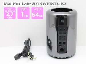 Apple Mac Pro Late 2013 CTO Xeon E5-2697 v2 2.7GHz メモリ64GB SSD1TB AMD FirePro D500 3GB（デュアル） Cランク M81H 中古