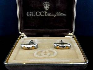 ◎№4302◎■良品■グッチ【GUCCI】【シルバー・ゴールド】■カフス♪