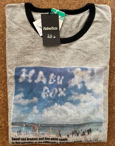 [ 紳士]　Tシャツ　Habubox　半袖　丸首　グレー　＜ L ＞　綿100％　1点　送料無料