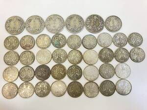 19091 上701-043　古銭　五十銭 まとめ　竜50銭銀貨　旭日50銭銀貨　小型50銭銀貨　竜 龍　硬貨 貨幣　コイン　日本　コレクション　60