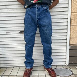 90s Wrangler 13MWZGK INDIGO DENIM PANTS MADE IN Mexico 1990s W33 ヴィンテージ ラングラー デニムパンツ スリムストレート 80s