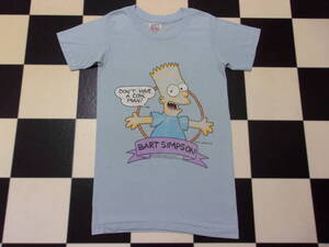 90s The Simpsons Tシャツ kids L (14-16) 90年代 USA製 シンプソンズ チビT VINTAGE アメコミ アニメ ムービー US古着 キッズ 子供 小柄