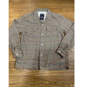 THE FLAT HEAD COTTON×TENCEL OMBRE SHIRTS　FN-SCR-020L ベージュ42サイズ