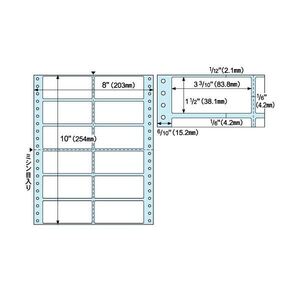 【新品】（まとめ）ヒサゴ ドットプリンタ用ラベルタック12面 8×19インチ ラベルサイズ2×6インチ GB138 1冊(100枚) 〔×2セット〕